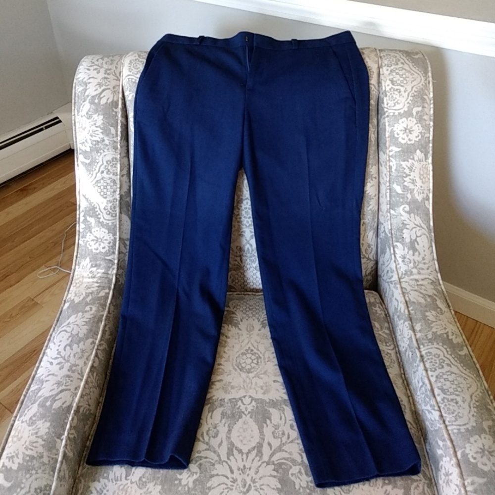 Blue Tweed Avery Ankle-fit Trousers